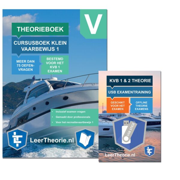 rijbewijstheorieboeken.nl - Theorieboek Cursusboek + USB - Klein Vaarbewijs 1 - Nederland - KVB 1 - KVB1 - LeerTheorie